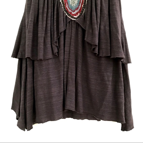 SOLD. Free People Embellished Layered Halter Tank - Picture 4 of 7